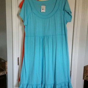 Fresh produce NWT mini shift dress turquoise xl